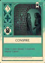 Conspire · 3: illustrated card face from the official rulebook