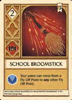 School Broomstick · 2: illustrated card face from the official rulebook